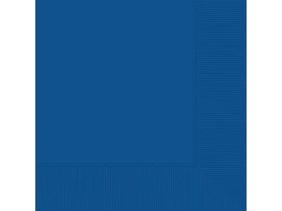 Amscan Lunch Napkin, 2-Ply, Bright Royal Blue, 100 Napkins/Pack, 5 Packs/Carton (600011.105)