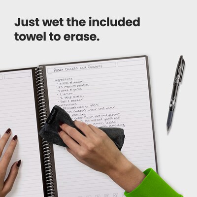 Rocketbook Core Reusable Smart Notebook, 8.5" x 11", Lined Ruled, 32 Sheets, Teal (EVR2-L-RC-CCE)