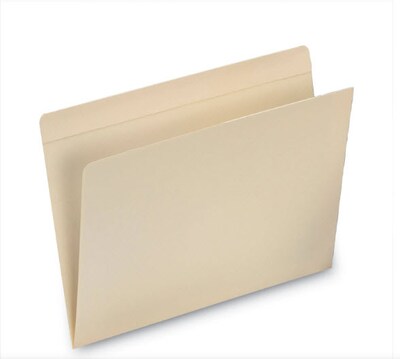 Smead Pocket Folder, Reinforced Straight-Cut Tab, Letter Size, Manila, 50/Box (10315)