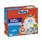 Hefty® Ultra Strong Scented Tall White Kitchen Bags, 13 gal, 0.9 mil, 24.75" x 24.88", White, 80 Bags/Box, 3 Boxes/Carton