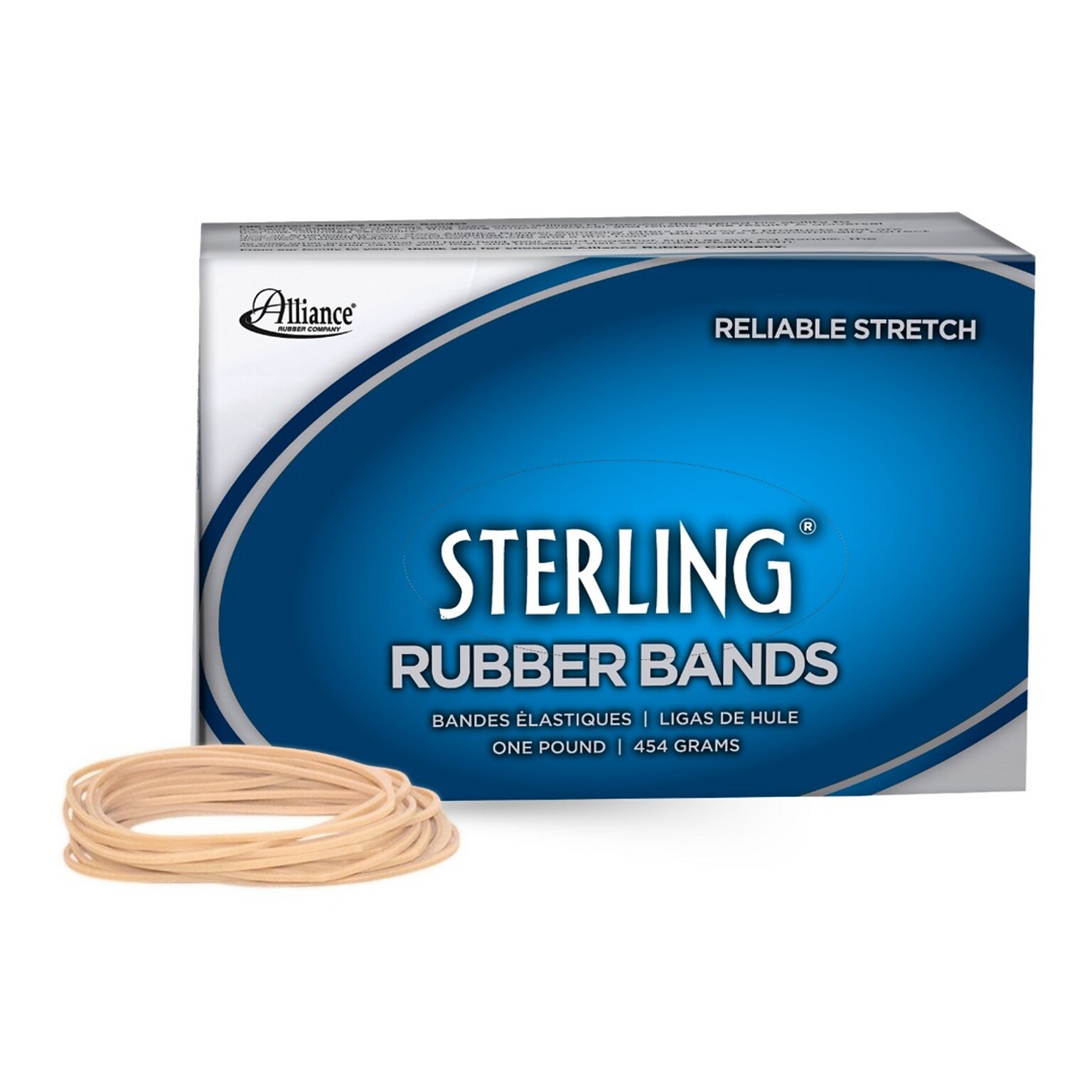 Alliance Sterling Multi-Purpose #18 Rubber Bands, 3 x 1/16, 1900/Pack (24185)