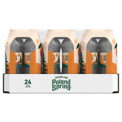 Poland Spring Orange Sparkling Purified Water, 16.9 oz., 24/Carton (12349571/122060)