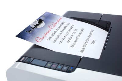 Great Papers Moonlight Santa with Sleigh and Reindeer Christmas Letterhead, White/Blue/Black, 50/Pack (2021107)