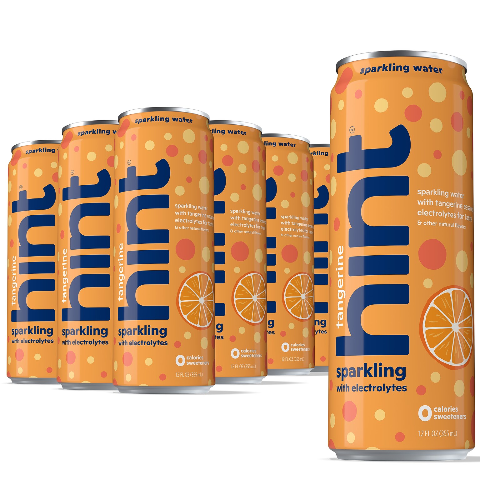 Hint Tangerine Sparkling Water with Electrolytes, 12 fl. oz., 12 Cans/Carton (HINT-TANGCAN-E)