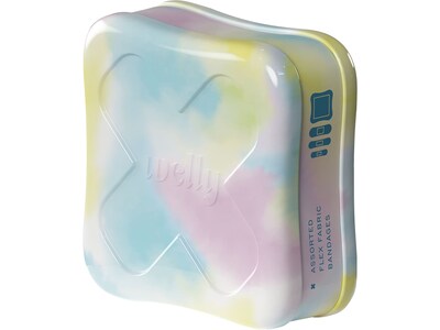 WELLY Bravery Badges 3" Fabric Assorted Adhesive Bandages, Assorted Colors, 48/Pack (44048)