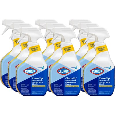 CloroxPro Clean-Up Disinfectant Cleaner with Bleach Spray, 32 oz., 9/Carton (35417)