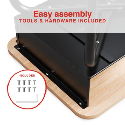 Staples 23.8"W Adjustable Student Desk, Black/Brown (ST63538)