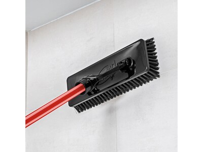 Libman 13.5" Polymer Industrial Heavy-Duty Floor Scrub, Black/Red, 4/Pack (1576)