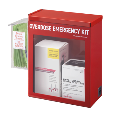 Victor Non-Locking Overdose Cabinet, Red (PB2959)