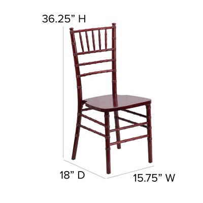Flash Furniture HERCULES Series Wood Chiavari Chair, Mahogany, 2 Pack (2XSMAHOGANY)