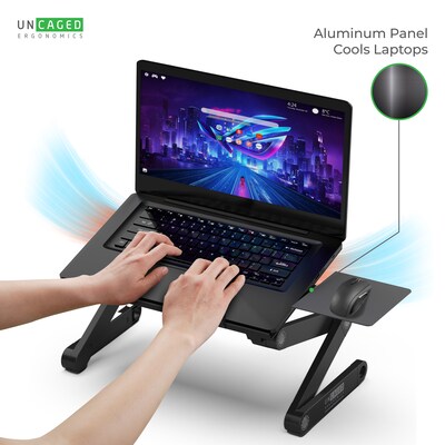 WorkEZ Best 16.5 x 11 Aluminum Laptop Stand, Black (WEBLS-b)