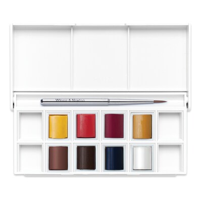 Winsor and Newton Cotman Watercolor Paint Palette, Assorted Colors, 9 Pieces/Set (WNX0390670)