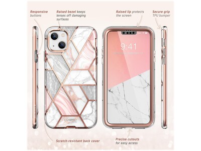 i-Blason Cosmo Marble Pink Case for iPhone 14 Plus (iPhone2022-6.7-Cosmo-SP-Marble)