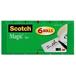 Scotch® Magic™  Invisible Tape Refill, 3/4 x 22.2 yds., 6 Rolls (810S6)
