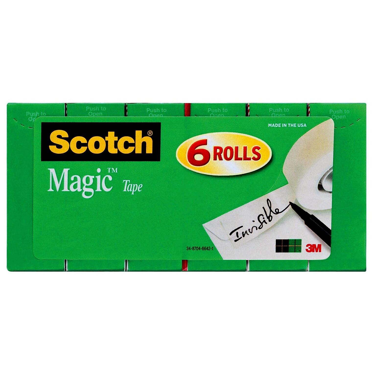 Scotch Magic  Invisible Tape Refill, 3/4 x 22.2 yds., 6-Pack (810S6)