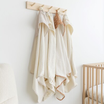 Crane Baby Cove Baby Hooded Towel, Dot (BC-160HT-1)