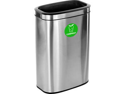 Alpine Single-Stream Recycling Station, 10.5 Gallon, Stainless Steel (ALP470-40L-CO)
