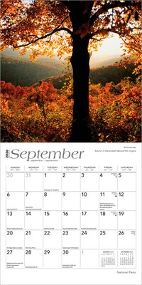 2026 BrownTrout National Parks 7" x 7" Monthly Wall Calendar (9798330704781)