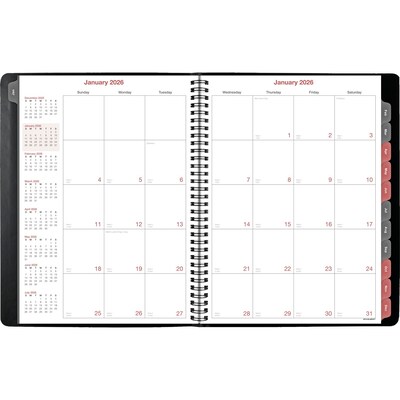 2026 AT-A-GLANCE 8" x 11" Weekly & Monthly Appointment Book, Faux Leather Cover, Black (33351-2601)