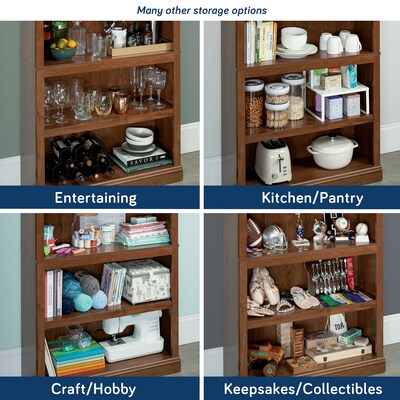 Sauder Select 70"H 5-Shelf Bookcase, Oiled Oak  (410367)