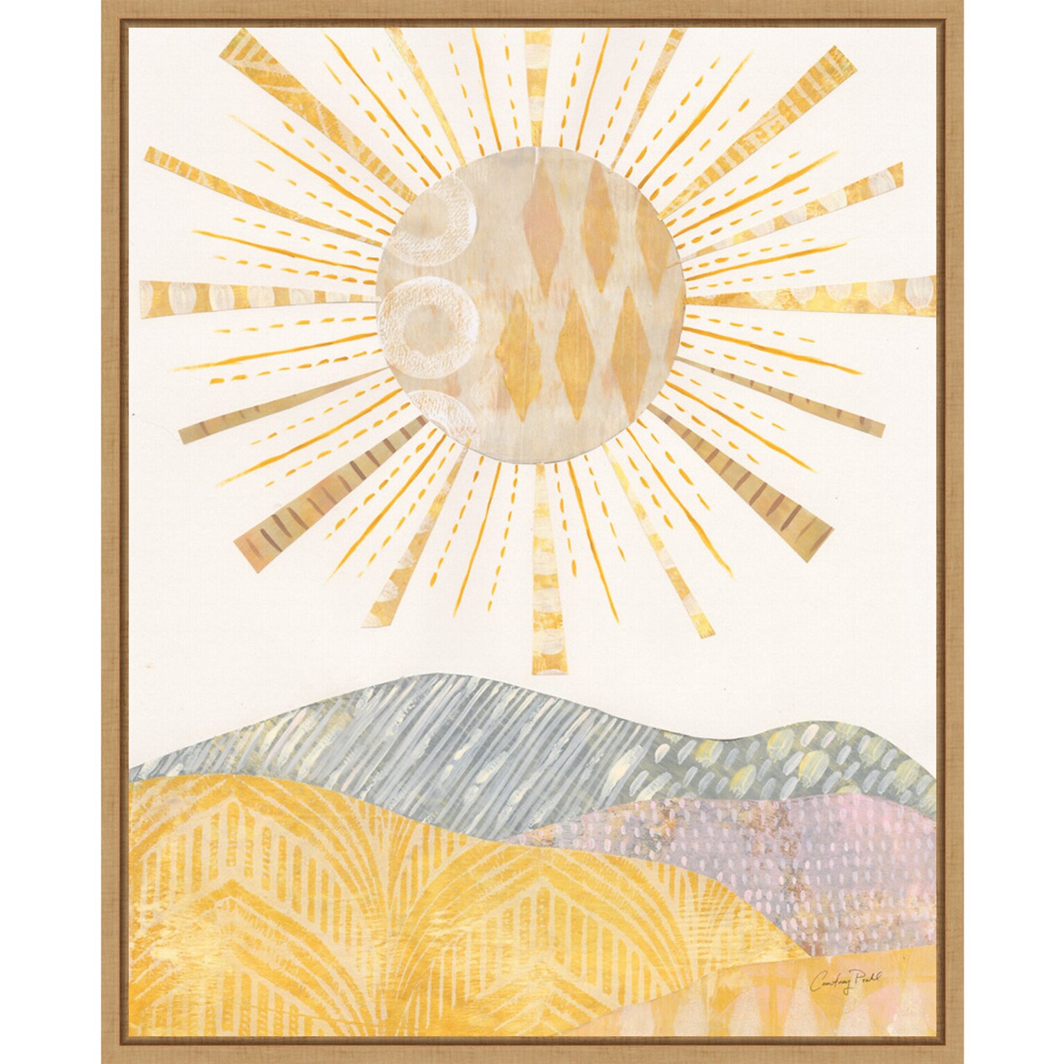 Amanti Art Boho Sunshine II by Courtney Prahl Framed Canvas Wall Art Print, 23 x 28 (A42675516538)