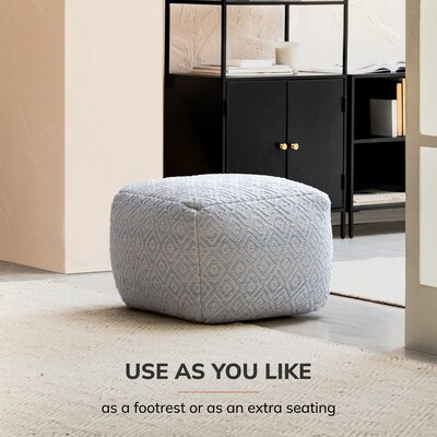 Anji Mountain Cherokee Arctic Fabric Rectangular Pouf Ottoman (AMBPF076-2014)