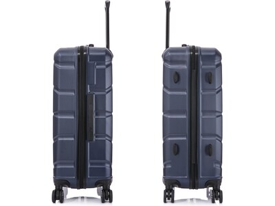 DUKAP Sense 3-Piece Hardside Spinner Luggage Set, TSA Checkpoint Friendly, Blue (DKSENSML-BLU)