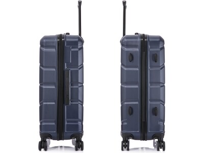 DUKAP Sense 3-Piece Hardside Spinner Luggage Set, Blue (DKSENSML-BLU)