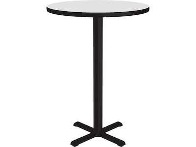 Correll 30 Round Dry-Erase Markerboard Cafe Table, Frosty White/Black (BXB30DER-80)