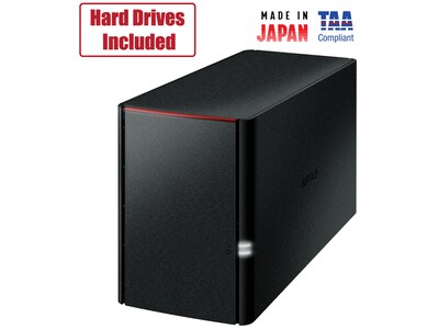 Buffalo LinkStation SoHo 200 2-Bay 4TB External NAS, Black (LS220D0402B)