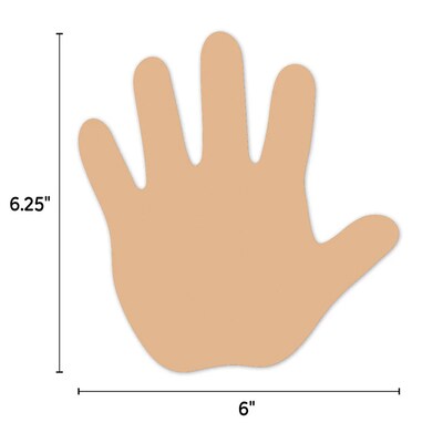 Creative Teaching Press Multicultural Hands Designer Cut-Outs, 36/Pack, 3 Packs/Bundle (CTP10593-3)