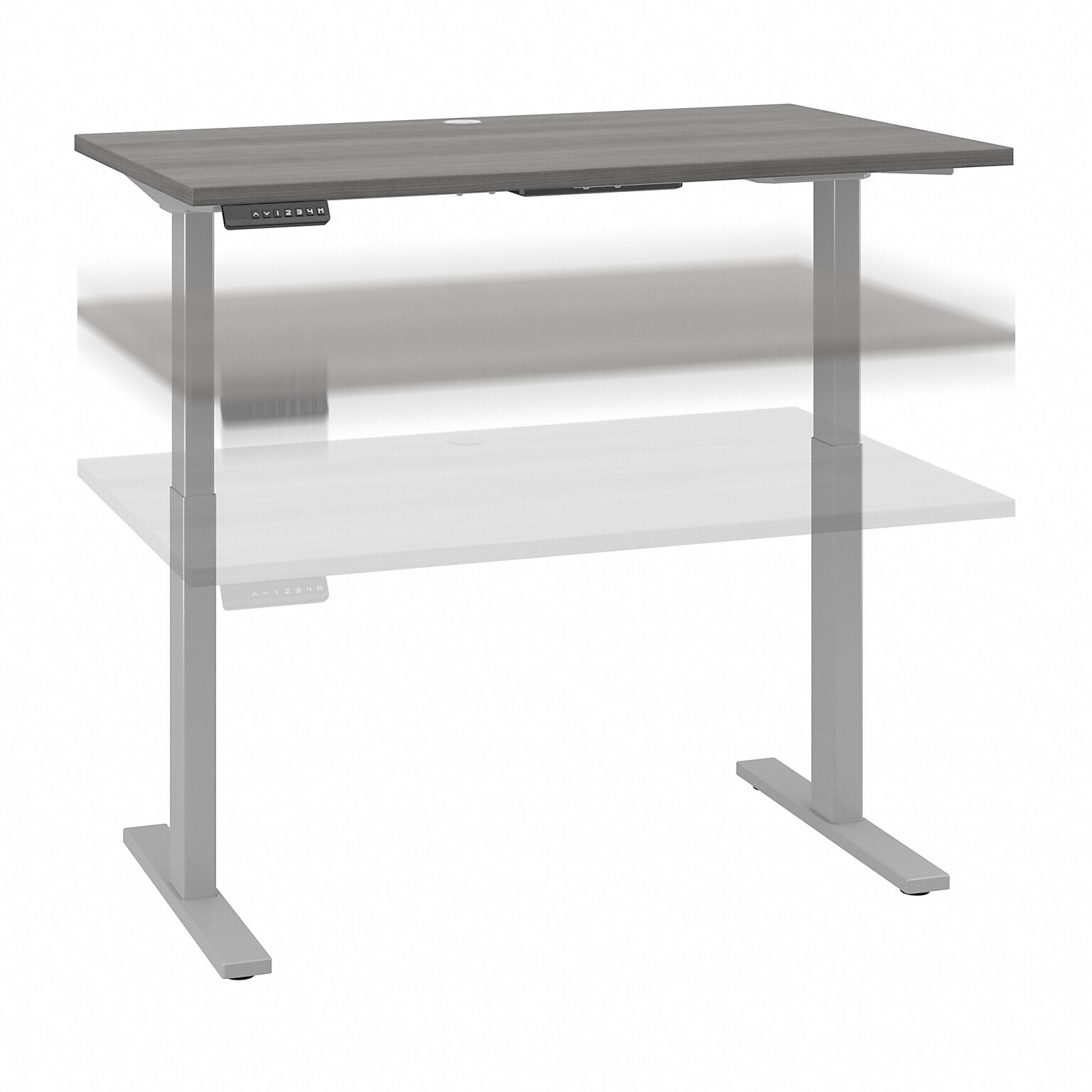 Bush Business Furniture Move 60 27-48 Adjustable Standing Desk, Platinum Gray/Cool Gray Metallic (M6S4824PGSK)
