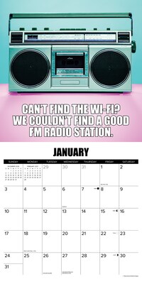 2027 Willow Creek 80's Flashback 12" x 12" Monthly Wall Calendar, Assorted Colors (58602)