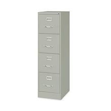 Hirsh Industries® Vertical Letter File Cabinet, 4 Letter-Size File Drawers, Light Gray, 15 x 22 x 52