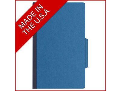 Medical Arts Press Pressboard Classification Folder, 2 Dividers, 2" Expansion, Legal Size, Royal Blue, 10/Box