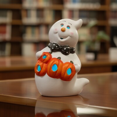 National Tree Company 6" Lighted Ghost Halloween Décor (PG11-36124)