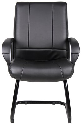 Boss Caressoft Leather Guest Chair, Black (B7909)