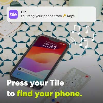 Tile by Life360 Mate Bluetooth Tracker, Black (RE-60011)