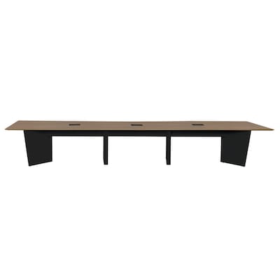 Regency Array 192"W x 48"D Conference Table with Grommet, Noble Oak/Black (ACT19248NOBK)