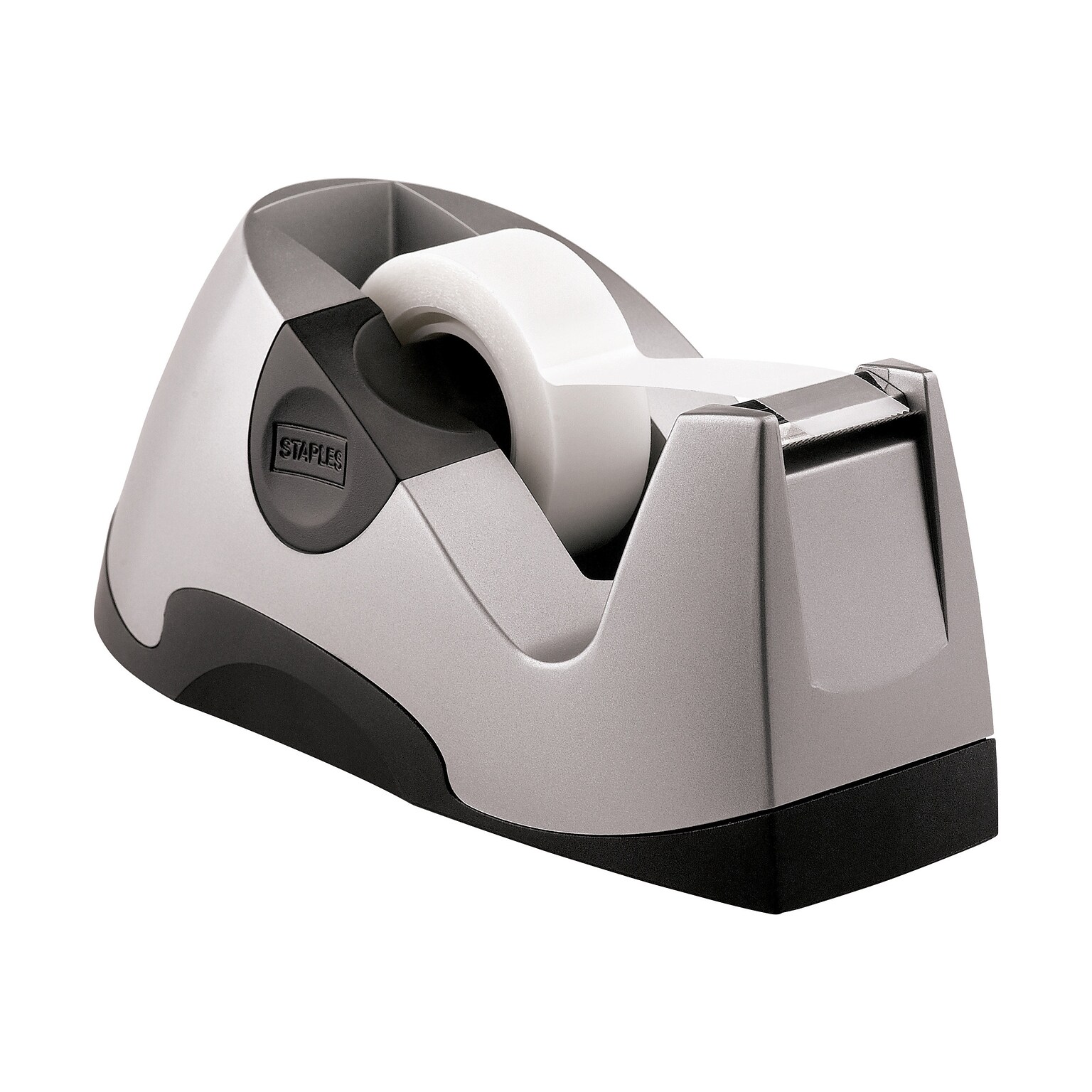 Staples Desktop Tape Dispenser, Silver – Executive Metal Dispenser for Office Desks & Workstations