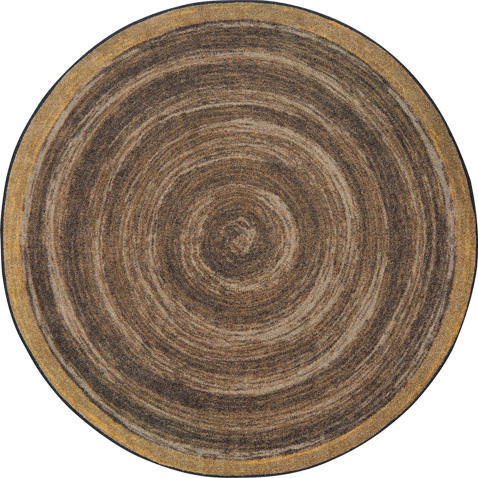 Joy Carpets Feeling Natural Nylon 77 Round Machine Tufted Rug, Walnut (1972E-02)