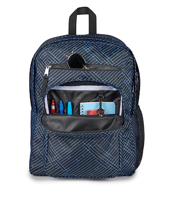 JanSport Big Student Laptop Compatible Backpack, Large, Blue Stripes (JS0A47JKA0E)