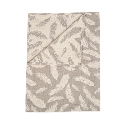 Baby Crane Muslin Jacquard Blanket, Grey (BC-110BL-1)