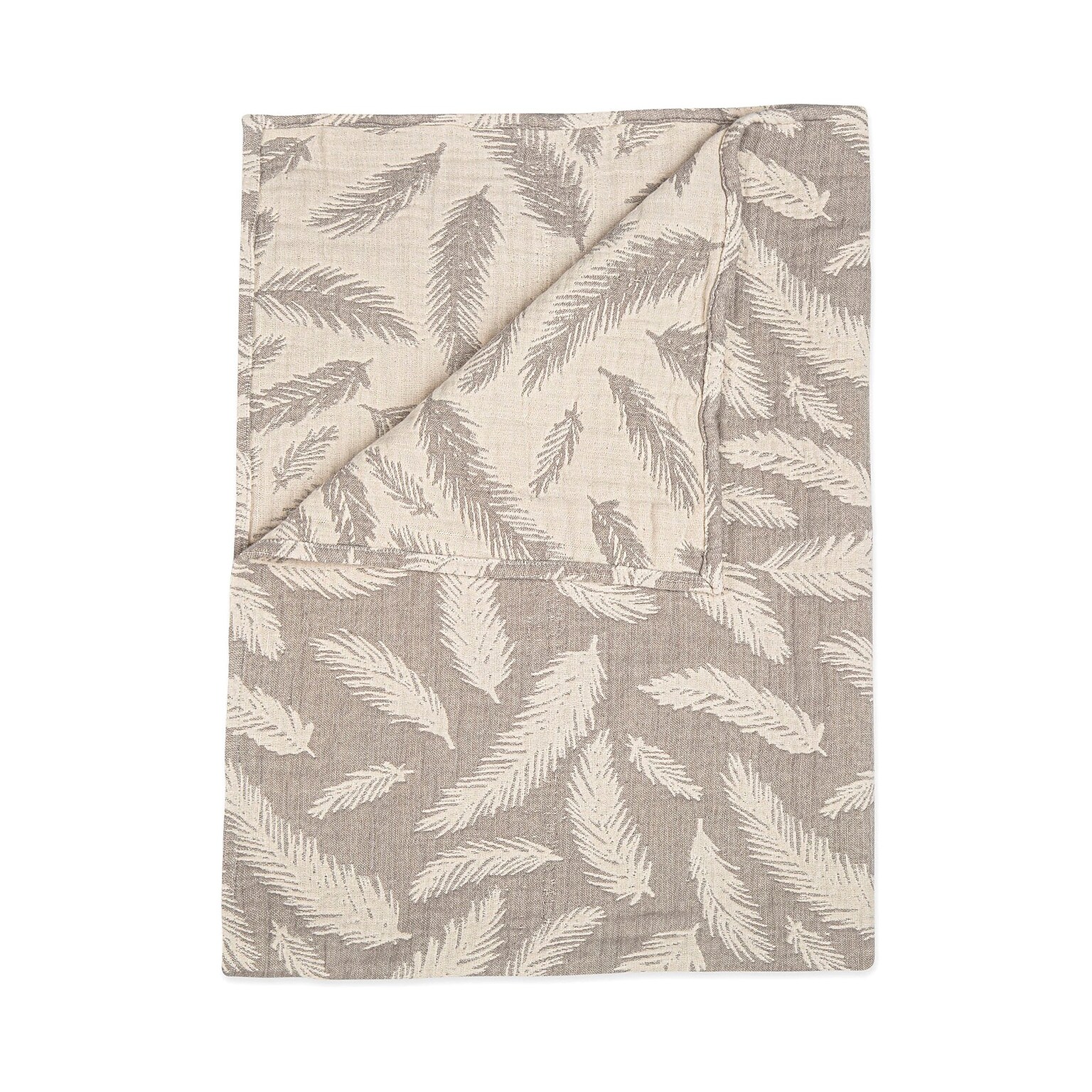 Baby Crane Muslin Jacquard Blanket, Grey (BC-110BL-1)