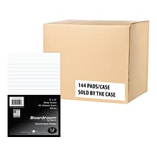 Roaring Spring Paper Products Boardroom Series Notepad, 5 x 8, Wide-Ruled, White, 50 Sheets/Pad, 1