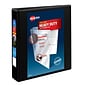 Avery Heavy Duty 1 1/2" 3-Ring View Binders, Slant Ring, Black (5400)