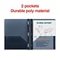 Staples® 2 Pocket Presentation Folder with Fasteners, Navy (26389)