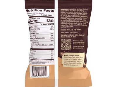 Brownie Brittle Crunchy Brownie Snack Variety Pack, 1 oz., 20 Packs/Carton (SG1416)