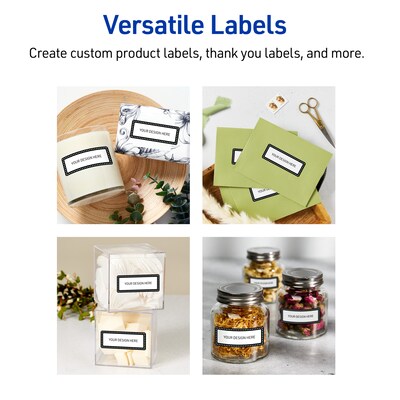 Avery Laser/Inkjet Rectangle Multipurpose Labels, 1" x 2-5/8", White, 160/Pack (S00-D24)