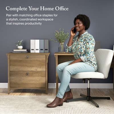 Bush Furniture Salinas 2-Drawer Lateral File Cabinet, Letter/Legal Size, 31.73"W, Reclaimed Pine (SAF132RCP-03)